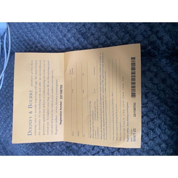 Dooney and Burke Lucy Terracotta handbag - Picture 7 of 8